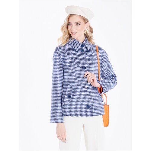 фото Пальто женское zarya mody м-954 адель, размер: 48 (164-96-104) цвет: деним