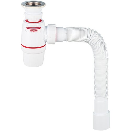 Cифон для раковины wirquin air system 1 14х40 с выпуском белый 3136₽