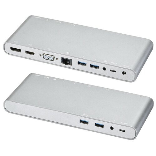 фото Док-станция acd lime d12 ucb-c - 4xusb3.0/dp/hdmi/vga/lan/2xaudio/pd-100w/сзу-75вт/hdmi+ acd-doc1-sal