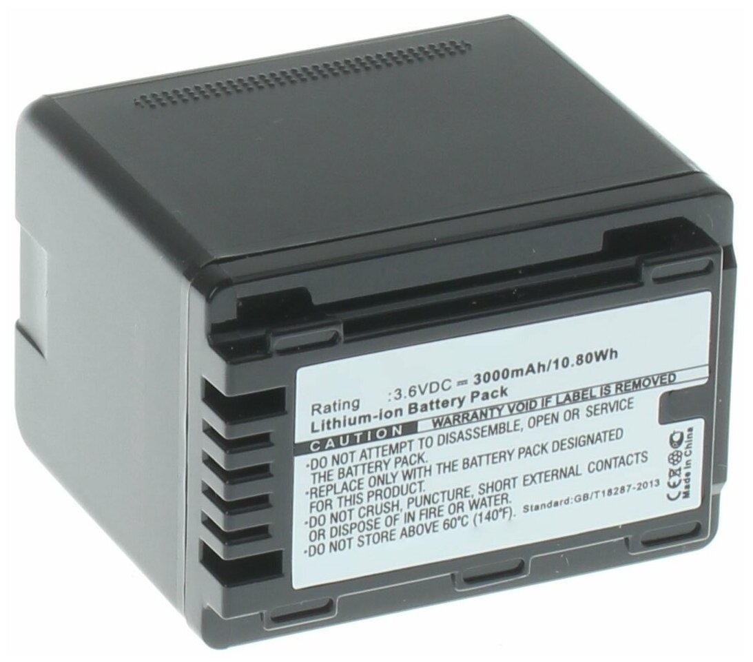 Аккумулятор iBatt iB-B1-F456 3000mAh для Panasonic VW-VBT190, VW-VBT380, VW-VBY100, VW-VBT380E-K,