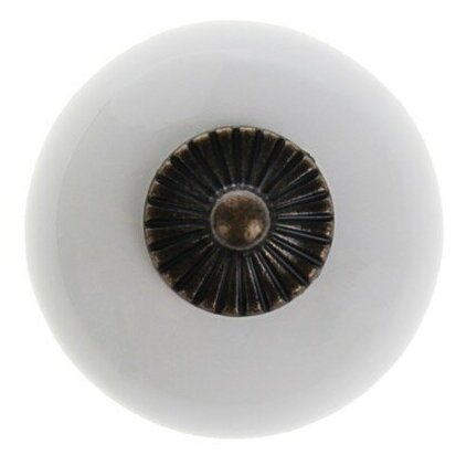 Ручка кнопка DOME Ceramics 003, керамическая, белая - фотография № 2
