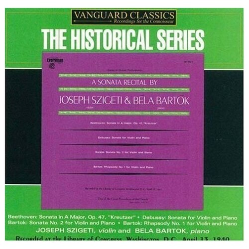 BARTOK, Bela and Joseph SZIGETI: Sonata Recital at the Library of Congress, 1940