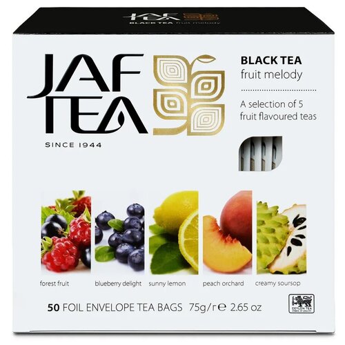 Чай черный Jaf tea Fruit melody / Фруктовая мелодия 50 пак.