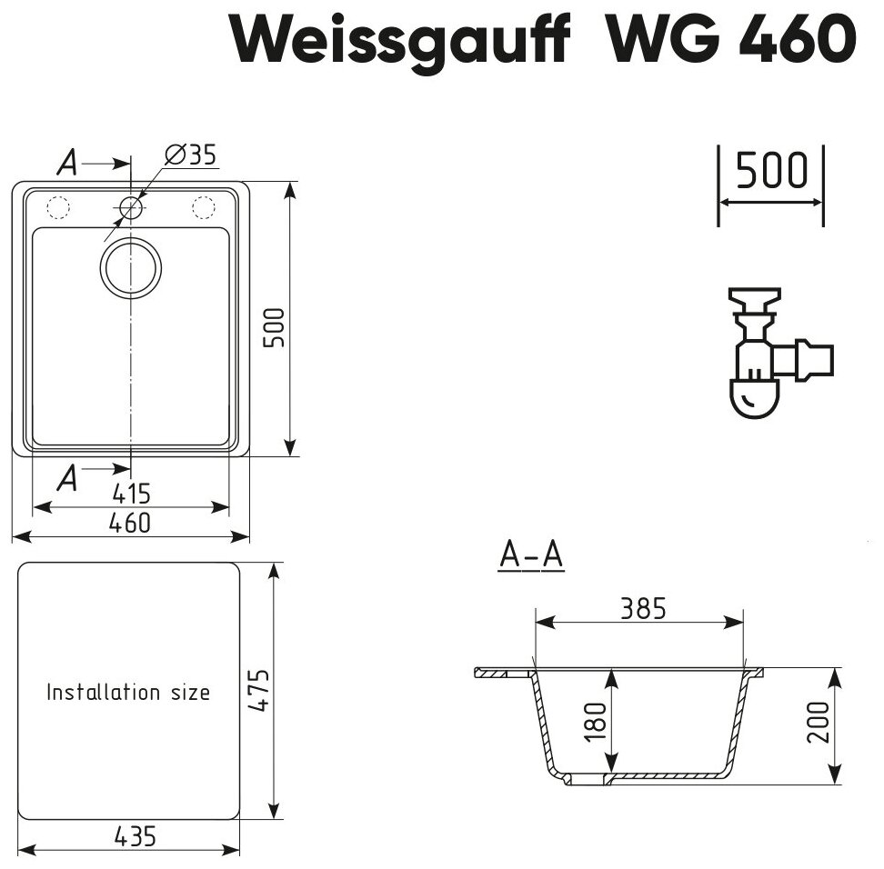 Мойка Weissgauff WG 46005 Gray - фотография № 3