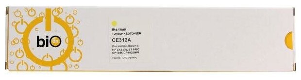 Bion CE312A Картридж для HP Color LaserJet CP1012 Pro/CP1025 Pro/Canon LBP7010C/LBP7018C, жёлтый 1000 стр [Бион]