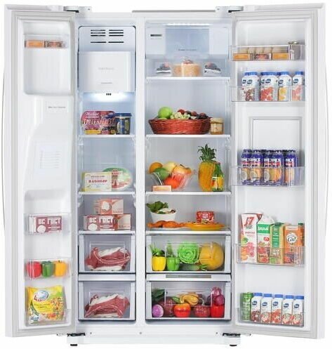 витринный Холодильник Side by Side Samsung RS54N3003EF бежевый - фотография № 13