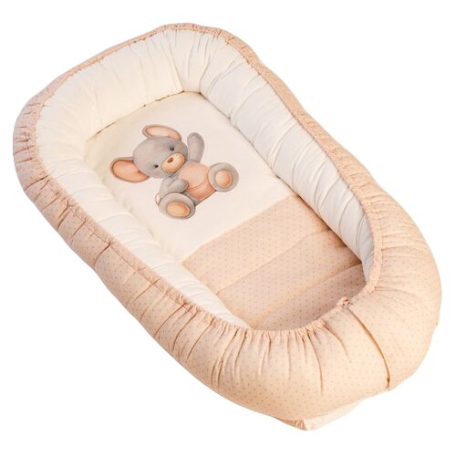 Подушка-гнездышко Мишкина Компания с матрасиком Мышка Бежевый