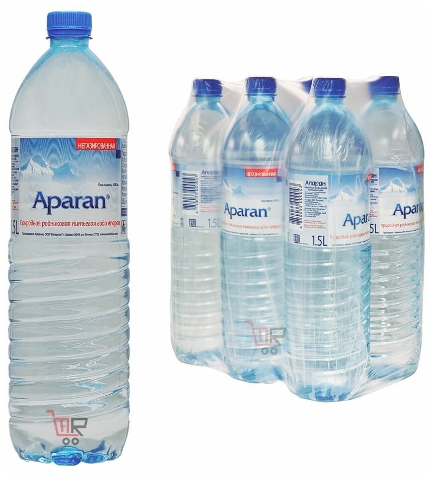 Родниковая вода высшей категории "Апаран" негазированная 1,5л, 6шт.