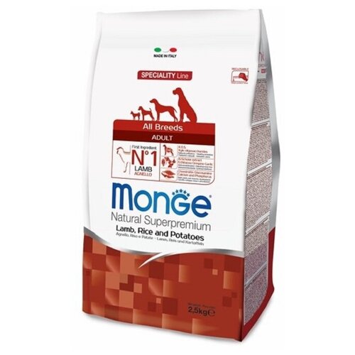Сухой корм Monge Dog Speciality для собак, ягненок/рис/картофель, 12 кг.