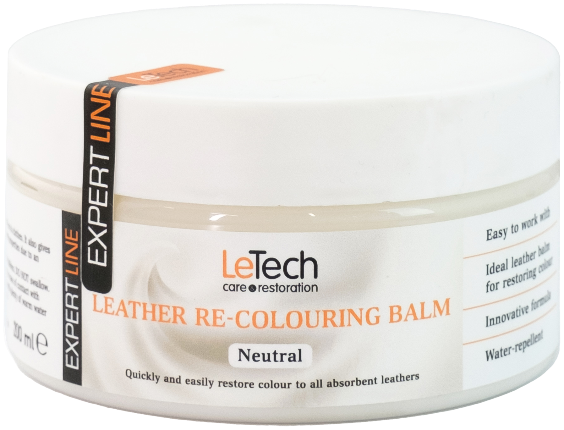 Восстановитель цвета для кожи без покрытия бальзам бесцветный LeTech Leather Re-Colouring balm Neutral 200ml