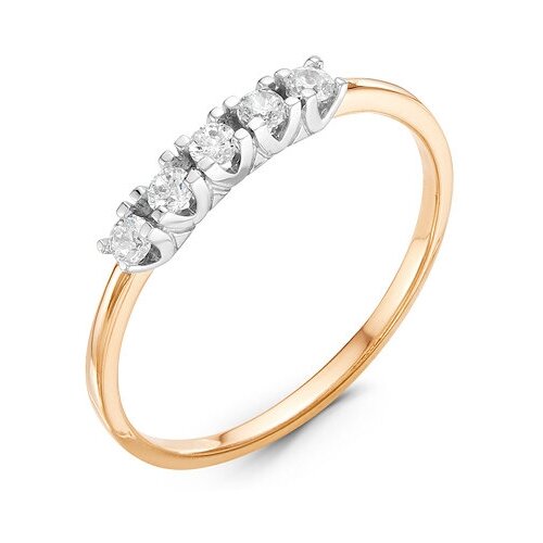 фото Золотое кольцо кюз del'ta d116243 с фианитом diamant-online