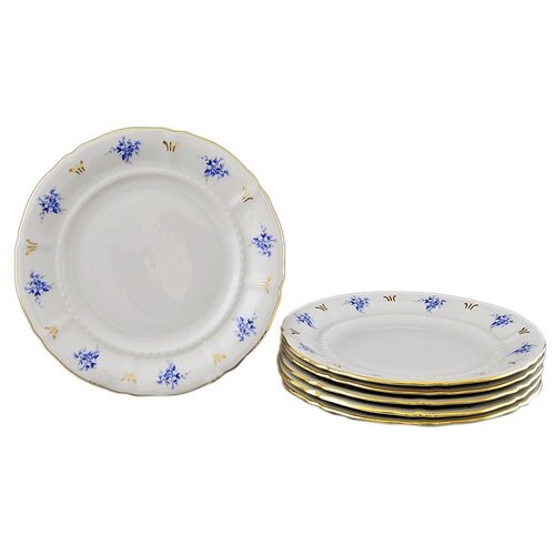 фото Набор тарелок 19 см 6 шт leander "соната /голубой цветок" / 027911