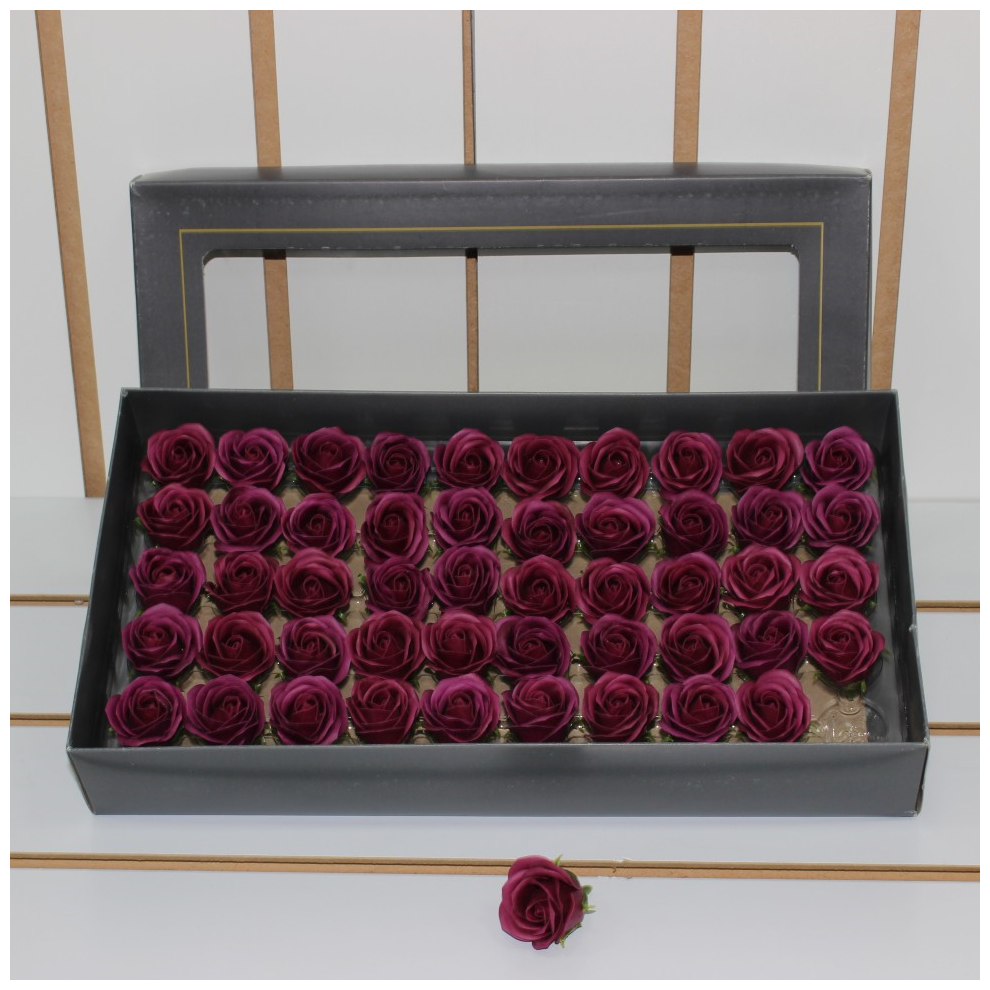 Мыльные розы мини(3.5х3см), набор 50шт. Цвет сливовый