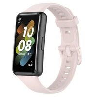 Силиконовый ремешок для Honor Band 7 и Huawei Band 7 / Сменный браслет для умных смарт часов/ Фитнес трекера Хонор Бэнд 7/ Хуавей Бэнд 7, Розовый