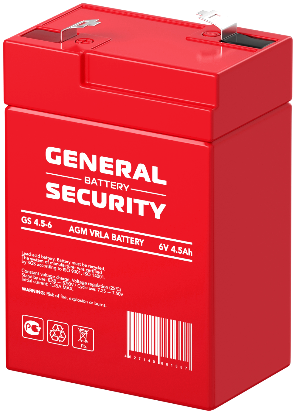 General Security Аккумулятор General Security GS 4,5-6