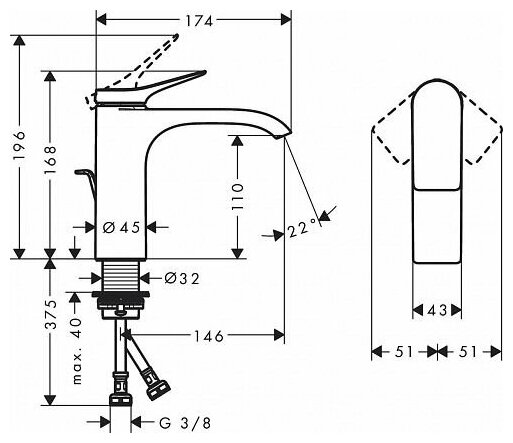 Смеситель для раковины Hansgrohe Vivenis 75020000