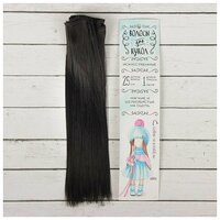 Волосы - тресс для кукол Прямые длина волос: 25 см, ширина:100 см, цвет 1В