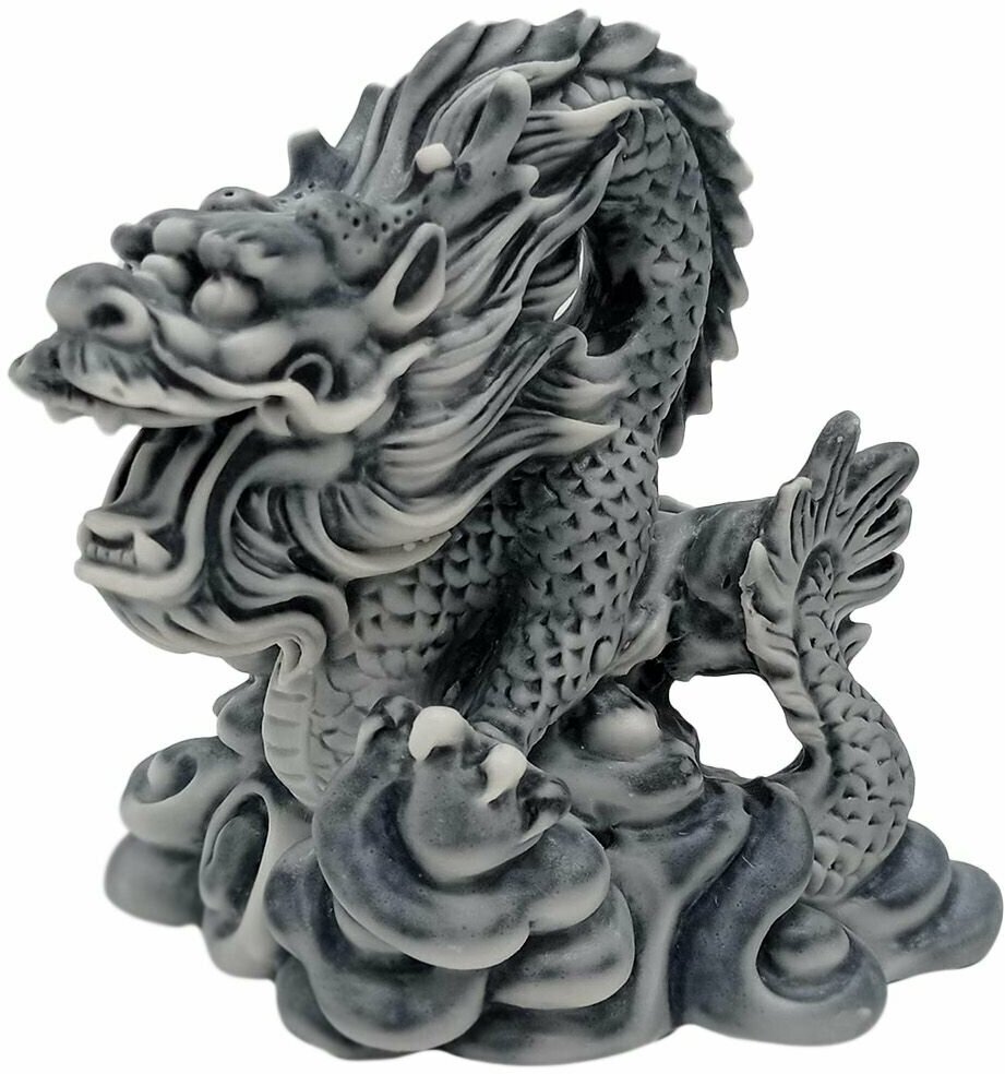Статуэтка Дракон китайский 8,5 см мраморная крошка