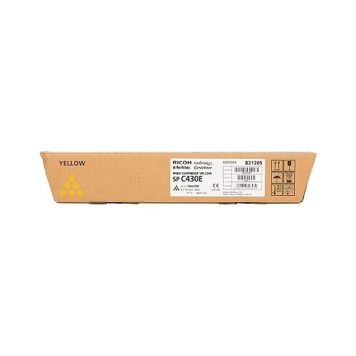 Тонер-картридж Ricoh SPC430E 821095 / 821205 Yellow тонер картридж булат s line spc430e 821095 для ricoh aficio sp c430 sp c431 жёлтый 24000 стр