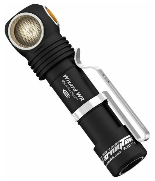 Универсальный фонарь ARMYTEK Wizard C2 WR Magnet USB, черный / желтый [f06901c] - фото №1