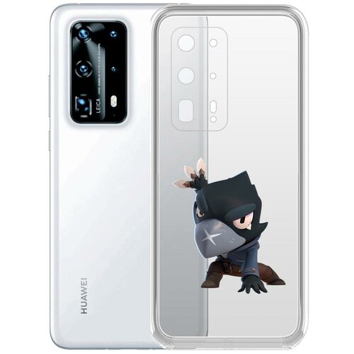 фото Чехол-накладка clear case brawl stars-ворон для huawei p40 pro+ krutoff group