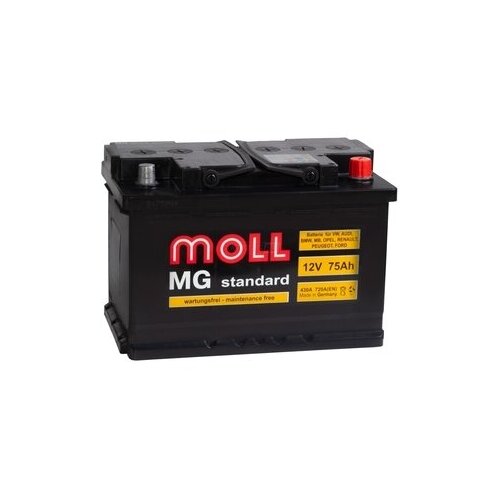 Аккумулятор Moll MG Standard 75 Ач 720А низкий