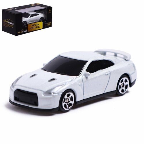 Машина металлическая NISSAN GT-R (R35), 1:64, цвет белый машина металлическая nissan gt r r35 1 64 цвет белый