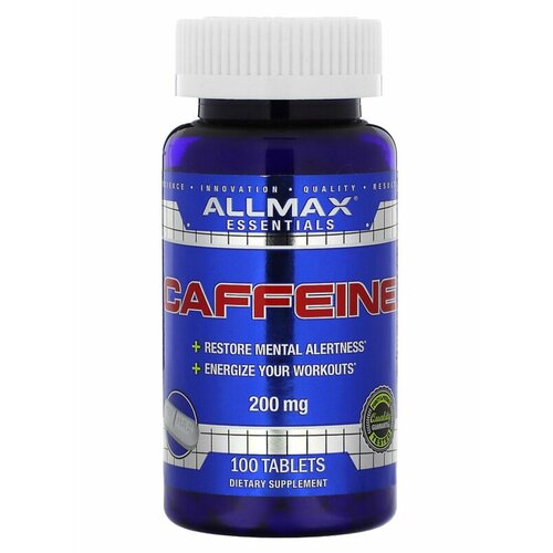 ALLMAX, Caffeine, Кофеин, 200 мг, 100 таблеток