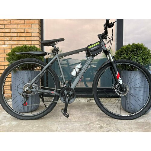 Взрослый горный велосипед RICHIESTO 29 с алюминиевой рамой 21 серый цвет 2310000₽