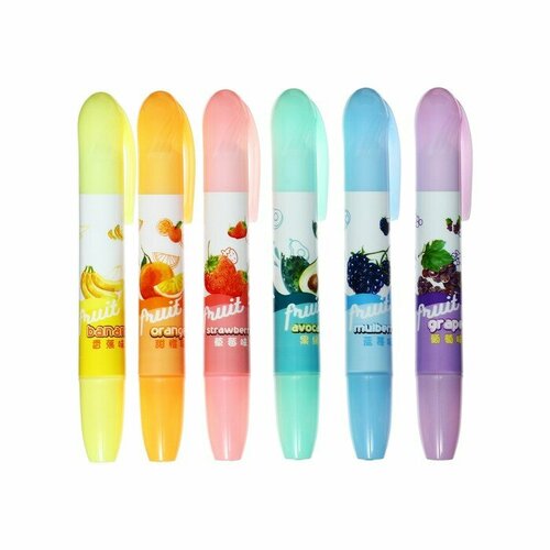 Набор маркеров-текстовыделителей 6 цветов ароматизированные Фрукты 1шт 561₽
