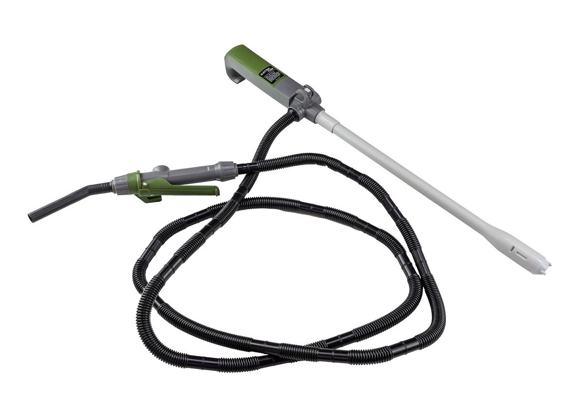 фото Насос с заправочным пистолетом Dukshin электрический 12 В для перекачки топлива (мини насос для перекачки бензина, дизельного топлива / солярки / дизтоплива, гсм, воды, жидкости, керосина)