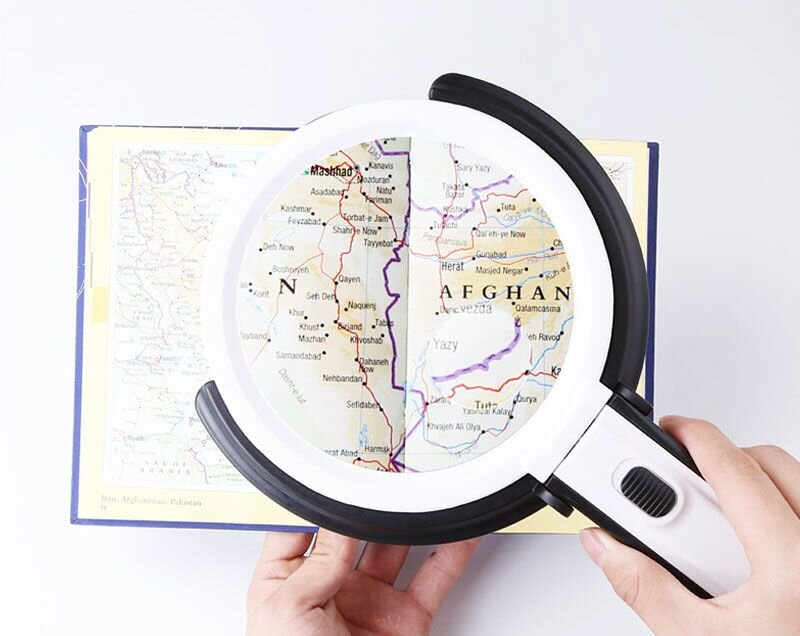 Magnifier Лупа настольная Magnifier 2x/5x-120мм складная с подсветкой (10 LED) MG3B-1C для чтения и рукоделия — фото 14