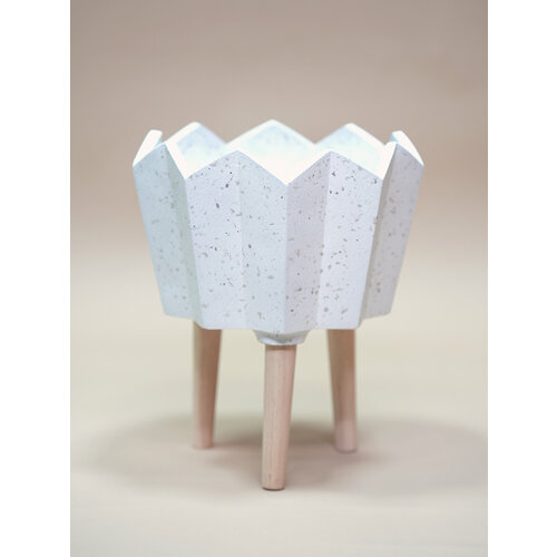 Кашпо из цемента, 32х32х20 + 16 см