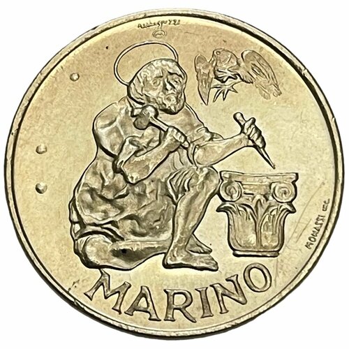 Сан-Марино 500 лир 1975 г. (Открытие нумизматического агенства)