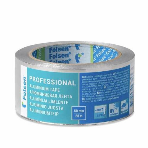 Алюминиевая лента Folsen Professional 50 мм x 25 м до 150°C