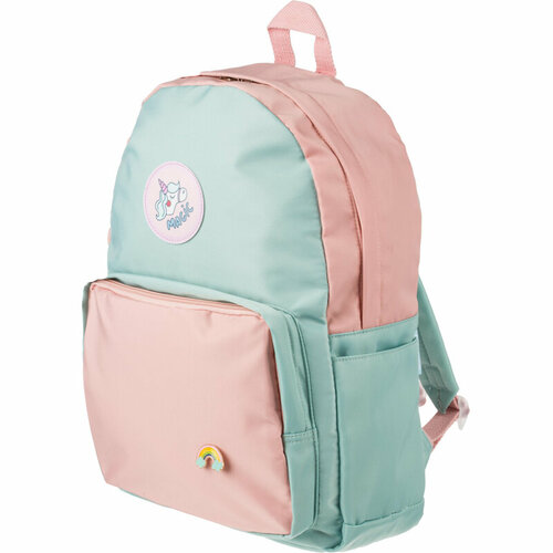 Рюкзак №1School голубой с розовым эмблема Единорог комплект 2 штук рюкзак 1school голубой с розовым эмблема единорог