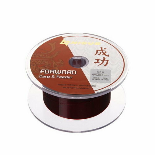 фото Леска forward carp & feeder, диаметр 0.309 мм, тест 7.55 кг, 150 м, коричневая nisus