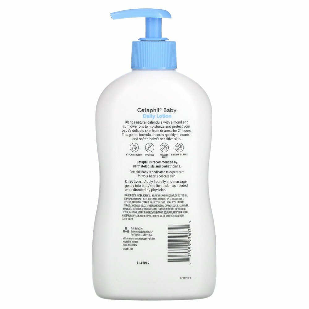 Картинки Лосьон Cetaphil Baby, на основе календулы и масел миндаля и подсолнуха, гипоаллергенный, 399 мл