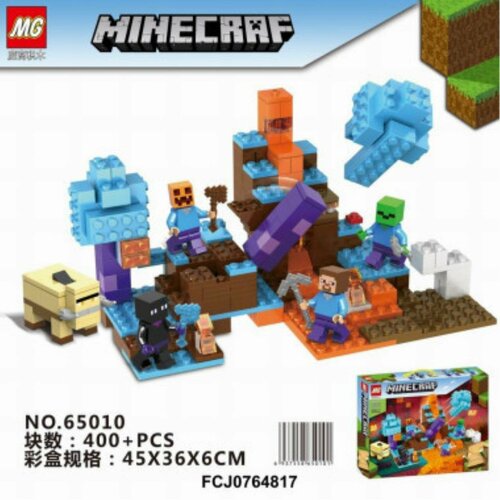 конструктор майнкрафт minecraft ледяная башня 340 дет свет 39 6 5 27 5 см Конструктор MG 65010 Майнкрафт Искаженный лес 400 дет. 45x36x6 см