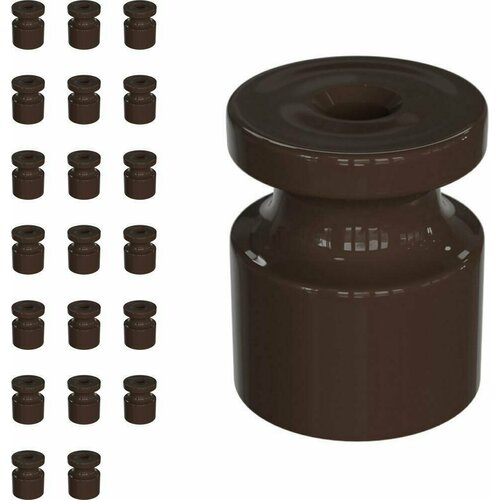 Изолятор Мезонинъ Усадьба коричневый для наружного монтажа витой проводки (комплект из 60 шт)
