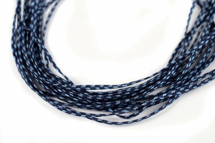 Cутаж 3мм, цвет ST1080 Navy/Blue (синий/голубой), 1 метр