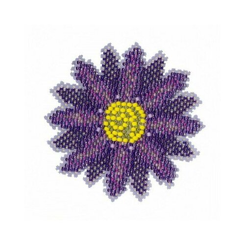 Purple Flower (Фиолетовый цветок) #MH212212 Mill Hill Набор для вышивания 6.35 x 6.35 см Счетный крест