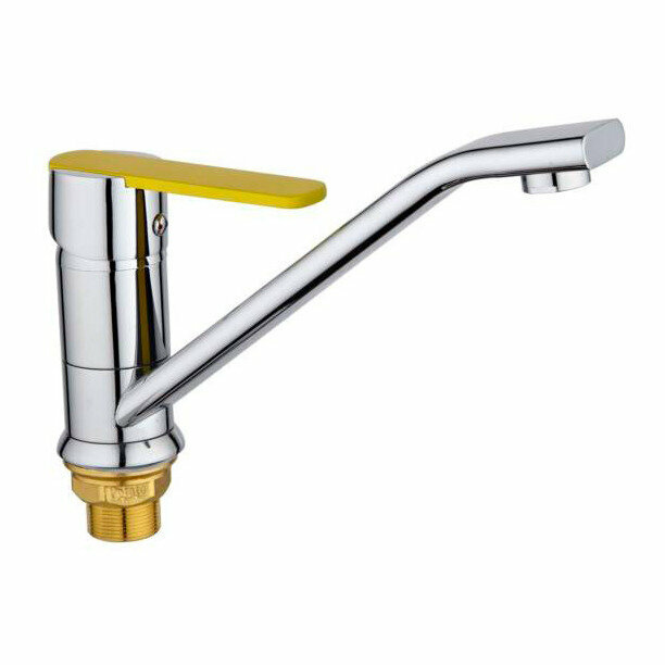 фото Смеситель для кухни с длинным изливом Potato Желтый (P49238-10)