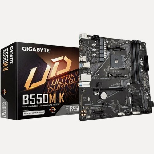 Изображение товара Материнская плата Gigabyte B550M K (AM4, mATX)