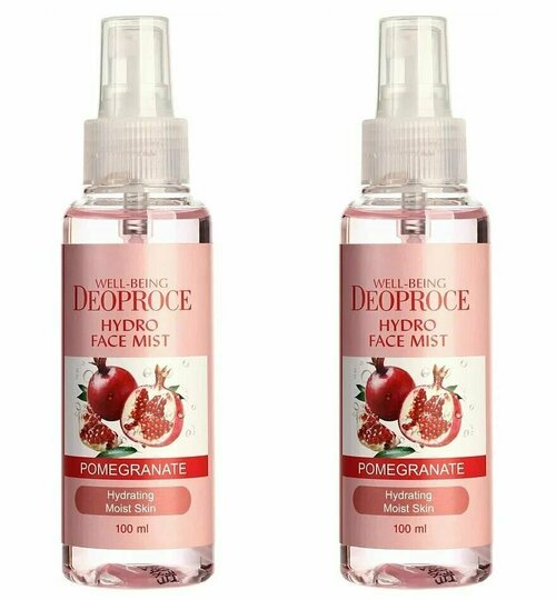 DEOPROCE Спрей для лица POMEGRANATE WELL-BEING HYDRO FACE MIST 100мл - 2 штуки