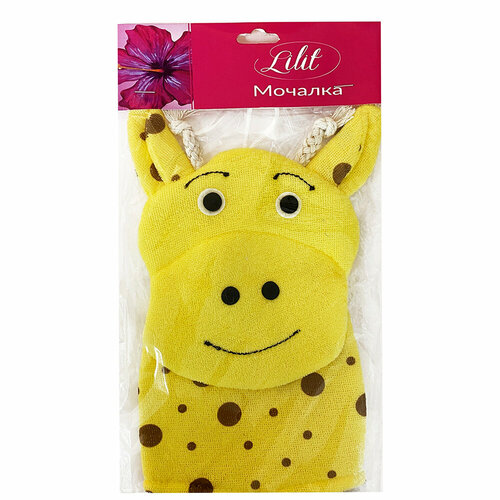 Мочалка детская для душа Lilit, Жирафик, 24х17см