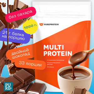 Протеин Мультикомпонентный Pureprotein 1 кг./Двойной шоколад