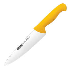 Нож поварской «2900»; сталь нерж, полипроп, L=333/200, B=50мм; желт, металлич, Arcos, QGY - 292100