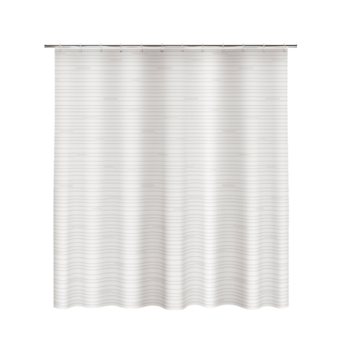 Шторка для ванной комнаты, BRICKS, WHITE, 180*180 п/эстер