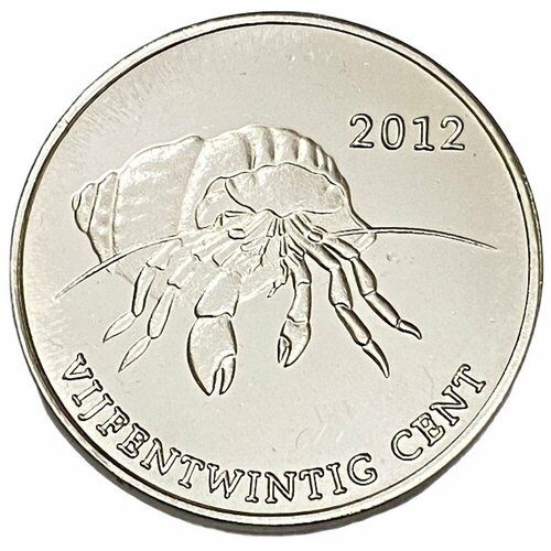 Синт-Эстатиус 25 центов 2012 г. нидерландские антильские острова 10 центов 1977 г